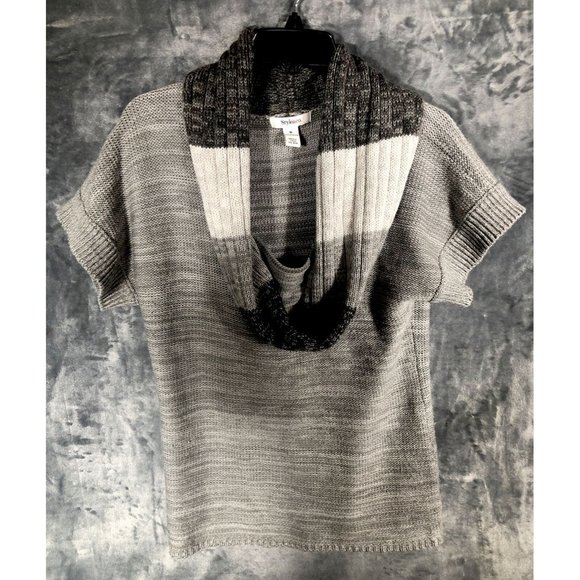 Style & Co. Sweater Cowell Neck Gray Size Adult Medium - Picture 1 of 14